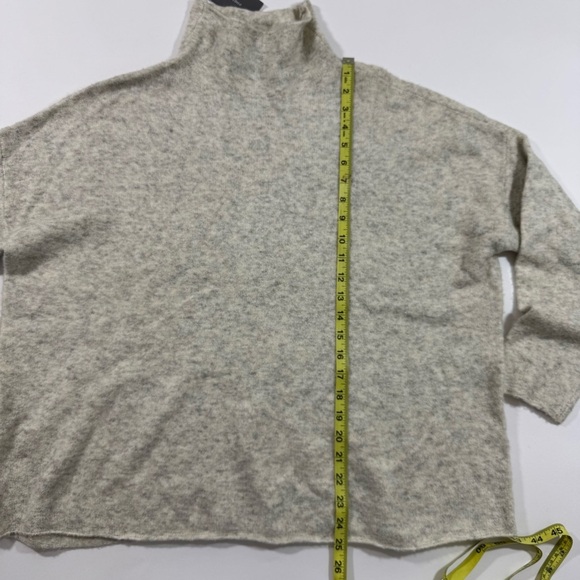 New French Connection Flossy Mock Neck Jumper Sweater Oatmeal - Picture 6 of 6